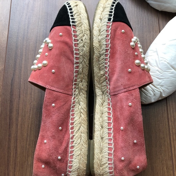 Chanel Espadrille Suede W Pearls - Picture 6 of 9